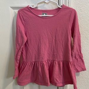 Gap Girls Pink Peplum Top size 5